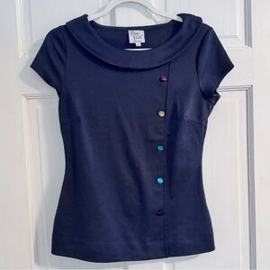 ModCloth Bea & Dot Button Top Size S